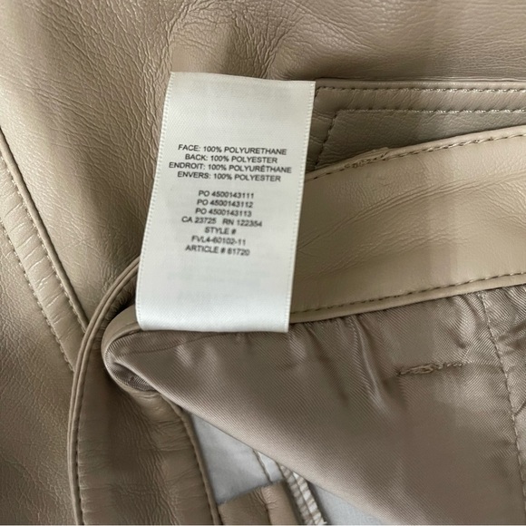 Wilfred Aritzia The Melina Faux Leather Pant Size 8 Tan Brown - Picture 10 of 10